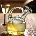 Tilted White Wine Decanter With Ice Pocket-Decanters-nikal + dust