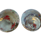 Vintage Pair Of Oviform Murano Art Glass Paperweights