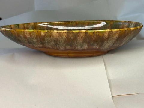 Vintage 1970s Brown Ceramic, Glaze Pottery Serving Bowl/Dish