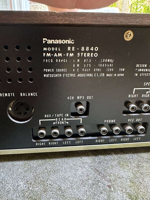 Vintage Panasonic Model RE-8840 FM/AM/FM Stereo with original four (4) speaker system. Working condition!