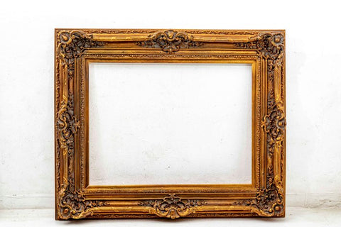 Amazing XXL Baroque Gold Gild Frame - 45.5" x 55" - Massive Piece Over Your Fireplace??