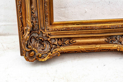 Amazing XXL Baroque Gold Gild Frame - 45.5" x 55" - Massive Piece Over Your Fireplace??