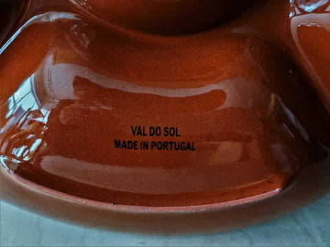 Val Do Sol Stoneware Divided Party Platter/ Chip & Dip Platter/ Portugal